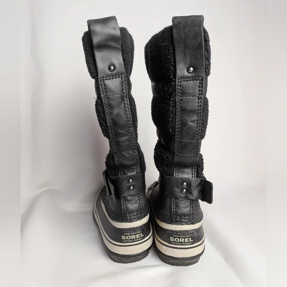 SOREL HELEN OF TUNDRA ll Winter Women Boots Size 6 Black Color Front Zipper - Picture 3 of 9